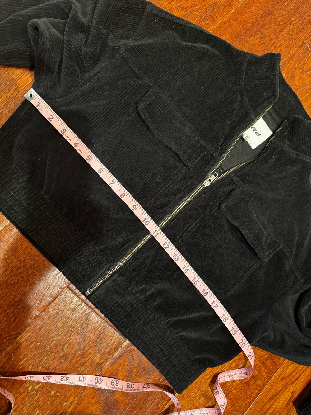 aerie Black Corduroy High-Rise Flare Pants & Jacket Set - Picture 6 of 9